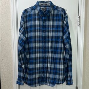 Eddie Bauer Blue Men's Casual Button Down Shirt Size TXL